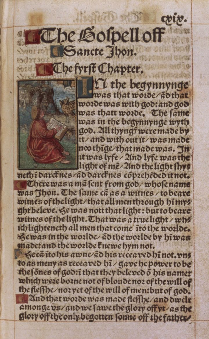 printed English New Testament page